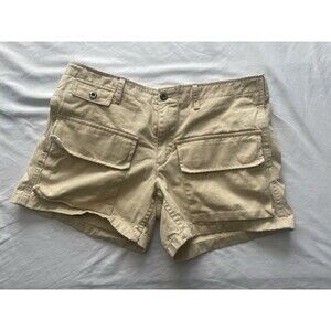 Ralph Lauren Sport Cargo Shorts Womens 8 Khaki Tan Front Pockets